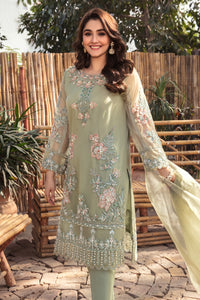 3 Piece- Embellished Organza Suit L2694
