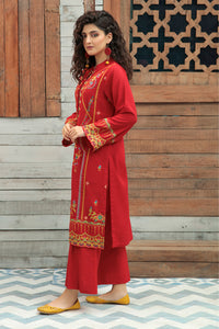 Dyed Embroidered Linen Shirt P0009