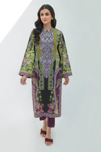 2 Piece  - Digital Printed Embroidered Plain Khaddar Suit P0022A