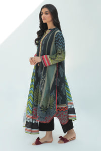 2 Piece  - Digital Printed Plain Khaddar Suit P0089