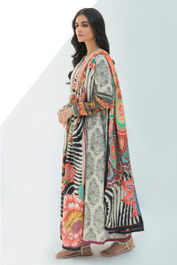 2 Piece  - Digital Printed Plain Khaddar Suit P0090