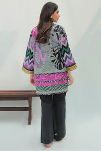 1 Piece - Embroidered Digital Printed Slub Khaddar Top P0203