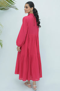 1 Piece  - Textured Dyed Supreme Slub Khaddar Fusion Top P0207