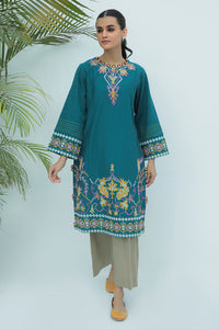 1 Piece  - Embroidered Slub Khaddar Shirt P0220