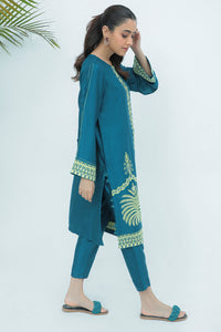 2 Piece - Dyed Embroidered Cotail Linen Suit P0239