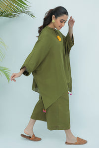 2 Piece  - Dyed Slub Khaddar Suit P0240