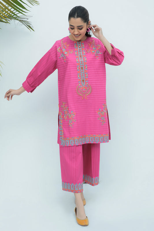 2 Piece - Embroidered Katpana Khaddar Suit P0243