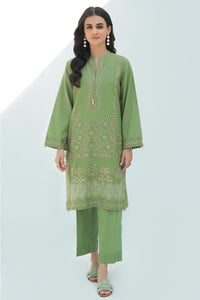 2 Piece  - Dyed Embroidered Slub Khaddar Suit P0244