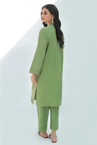 2 Piece  - Dyed Embroidered Slub Khaddar Suit P0244