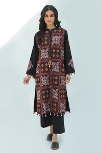 2 Piece  - Dyed Embroidered Slub Khaddar Suit P0245