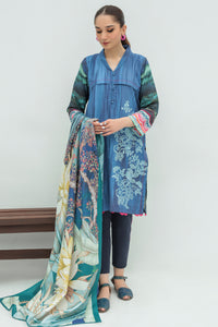 2 Piece - Embroidered Digital Printed Slub Khaddar Cotton Suit P0269 (SO)