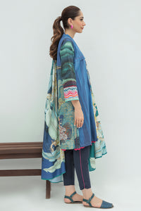 2 Piece - Embroidered Digital Printed Slub Khaddar Cotton Suit P0269 (SO)
