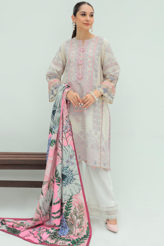 2 Piece - Dyed Embroidered Jacquard Suit P0276
