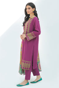 3 Piece  - Dyed Embroidered Deux Khaddar Suit P0287