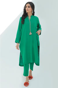 2 Piece - Self Jacquard Slub khaddar Suit P0356
