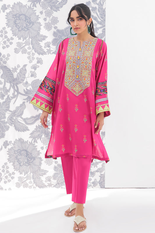 1 Piece - Embroidered Digital Printed Lawn Shirt P0435 (SO)