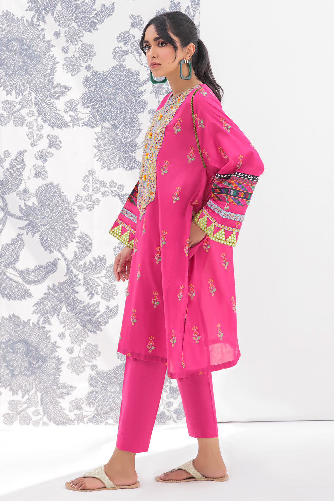 1 Piece - Embroidered Digital Printed Lawn Shirt P0435 (SO)