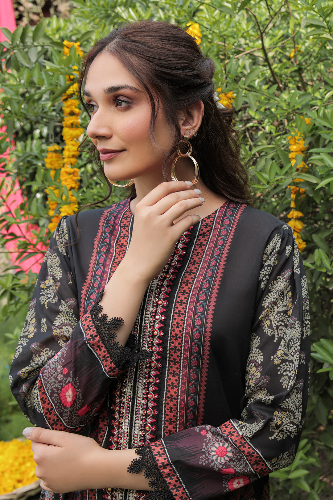 1 Piece - Embroidered Lawn Shirt P0442 (SO)