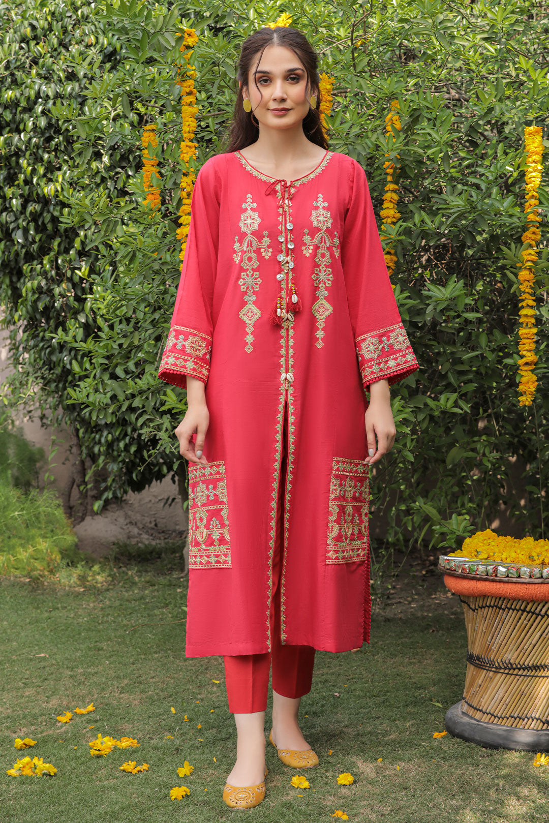 1 Piece - Embroidered Lawn Shirt P0464 (SO)
