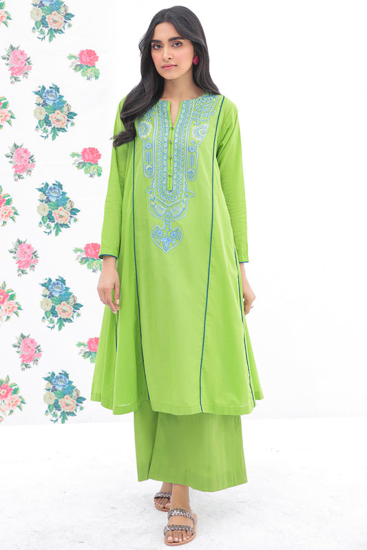 1 Piece - Dyed Embroidered Lawn Shirt P0465 (SO)