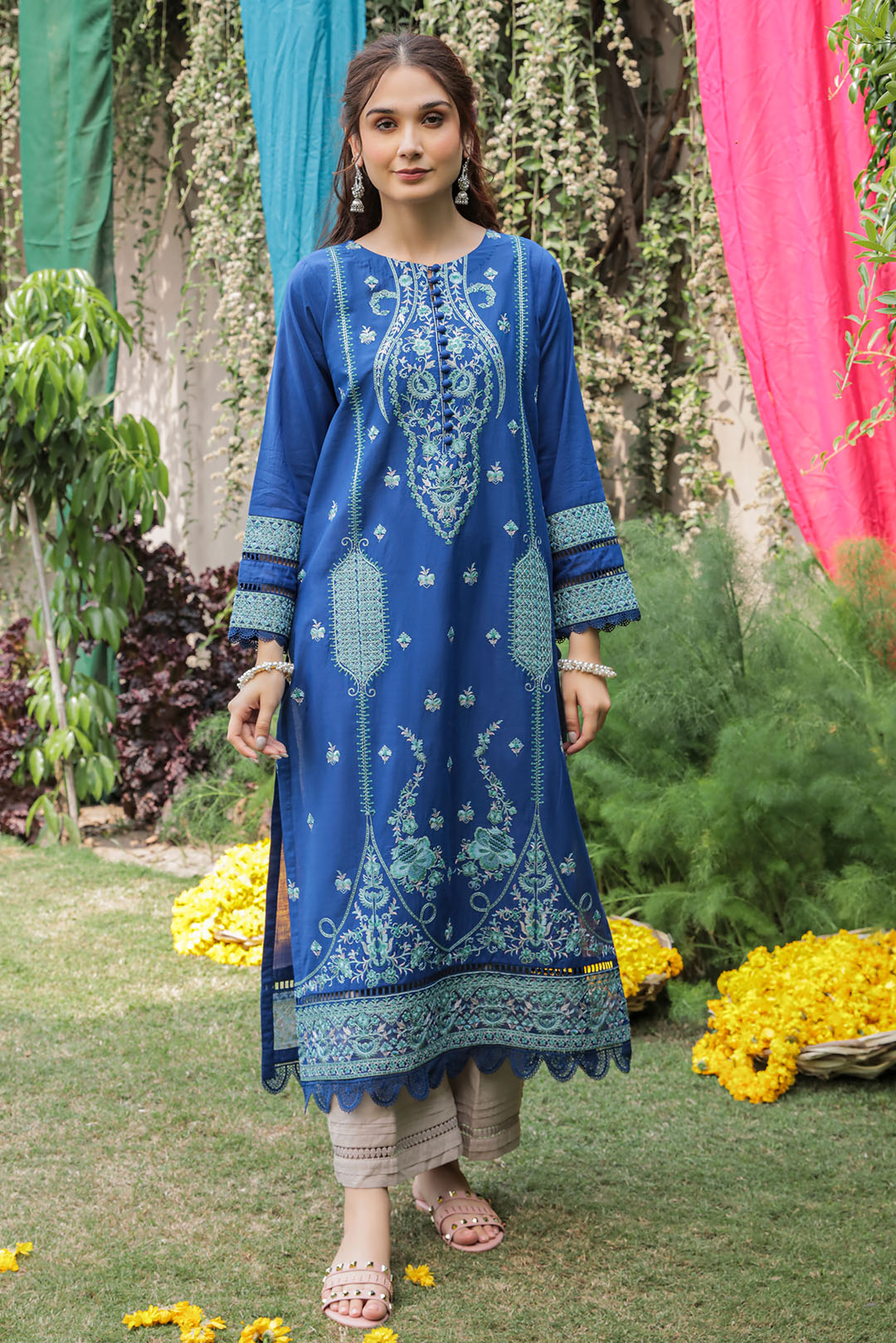 1 Piece - Embroidered Lawn Shirt P0467 (SO)