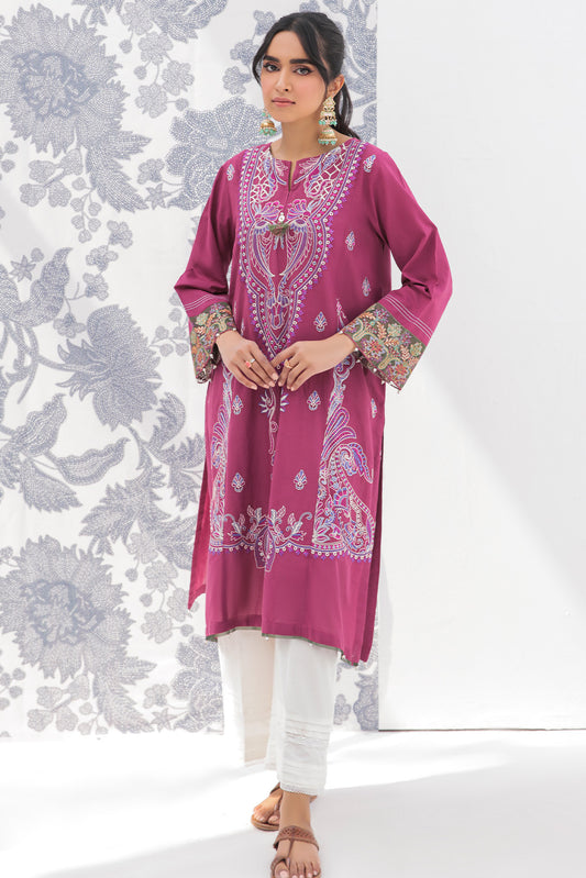 1 Piece - Dyed Embroidered Lawn Shirt P0472 (SO)