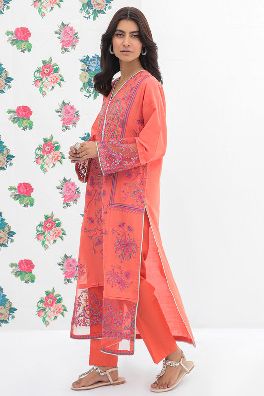 2 Piece - Embroidered Dyed Lawn Suit P0516 (SO)