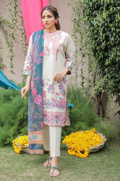 3 Piece - Digital Embroidered Lawn Suit P0526 (SO)