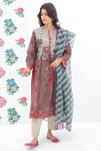 2 Piece - Digital Printed Lawn Texture Suit P0627 (SO)