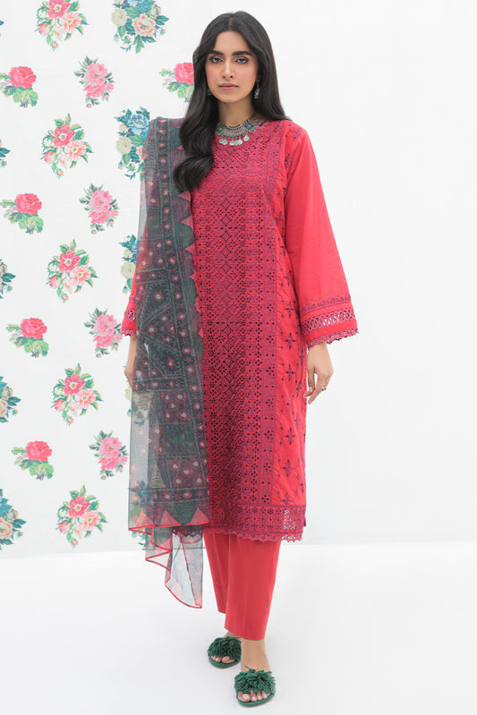 3 Piece - Dyed Lawn Schiffli Suit P0641 (SO)