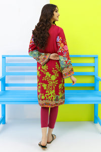 Single Shirt Texture Lawn Digital Print P2021 - Maroon
