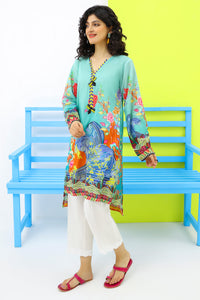 Single Shirt Texture Lawn Digital Print P2021 - Green