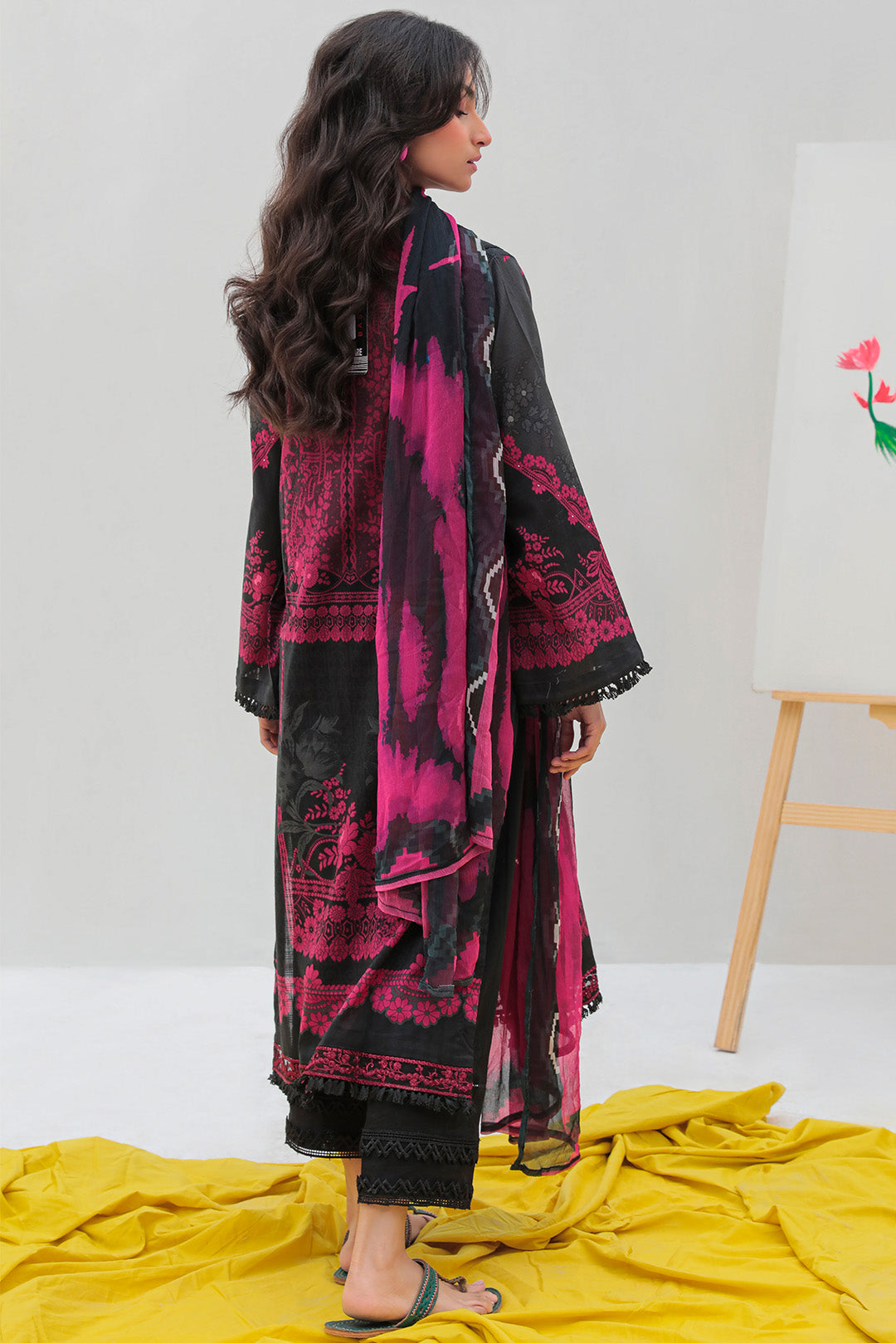2 Piece -  Embroidered Digital Printed Textured Lawn Suit P2039 (SO)