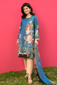 2PC Texture Lawn Digital Printed Embroidered Shirt With Chiffon Dupata P2040 (SO)