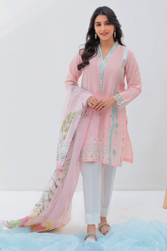 2 Piece - Dyed Embroidered Textured Lawn Suit P2069 (SO)