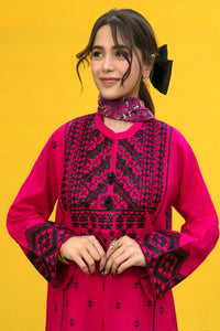 2PC Embroidered shirt With Silk Dupatta P2076
