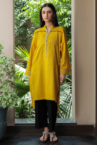 Single Shirt Solid Dyed Dobby Jacquard With Embroidery  P2081