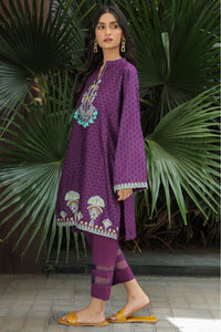 Single Shirt Dyed Dobby Lawn with Embroidery - P2085 (S0)
