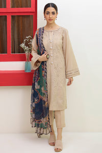 2PC Lawn Chicken Kari shirt With Chiffon Dupata P2098