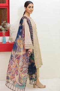 2PC Lawn Chicken Kari shirt With Chiffon Dupata P2098