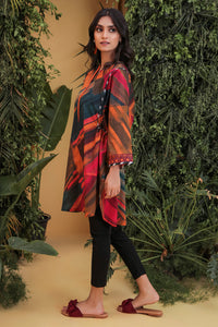 1 Piece - Embroidered Digital Printed Fusion Top P2194A