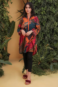 1 Piece - Embroidered Digital Printed Fusion Top P2194A