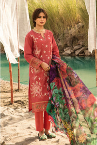 2PC Embroidery Masoori Lawn Shirt With Digital Printed Dupata P2266