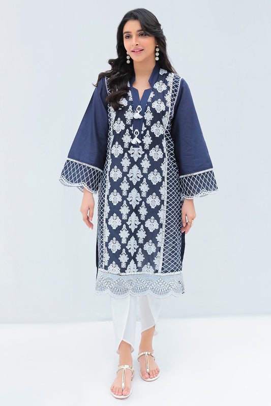 1 Piece - Dyed Embroidered Schiffli Lawn Shirt P2357 (SO)