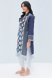 1 Piece - Dyed Embroidered Schiffli Lawn Shirt P2357 (SO)