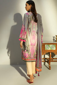 2PC Lawn Digital Print  - Dupatta U2473 - Grey