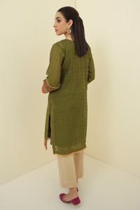 Single Shirt Cotton Zari Check Embroidery P2493