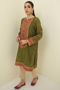 Single Shirt Cotton Zari Check Embroidery P2493