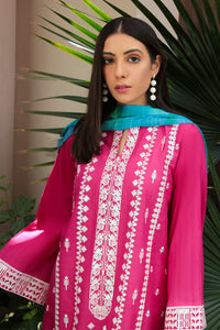 2PC Dyed Embroidery Texture Lawn Shirt with Chiffon Dupata P2627