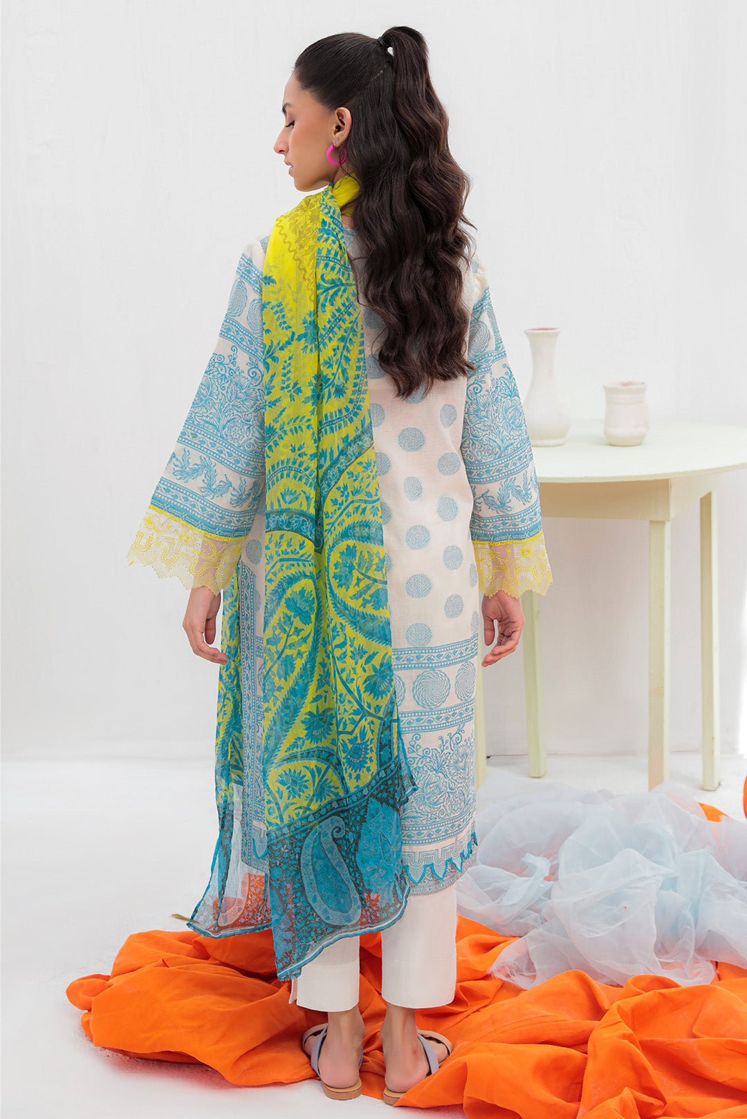 2 Piece - Dyed Embroidered Jacquard Suit P2632